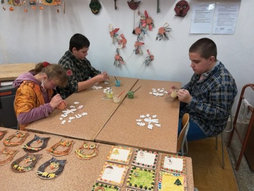 Keramický kroužek a vánoční ozdoby