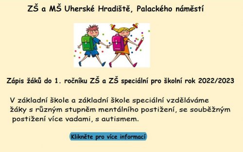 Pozvánka k zápisu do 1. ročníku