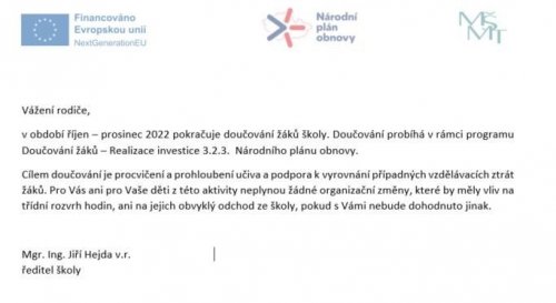 DOUČOVÁNÍ PODZIM 2022