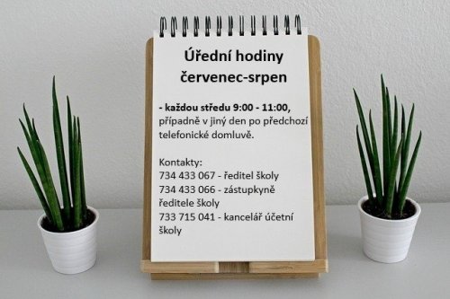 Úřední hodiny o prázdninách